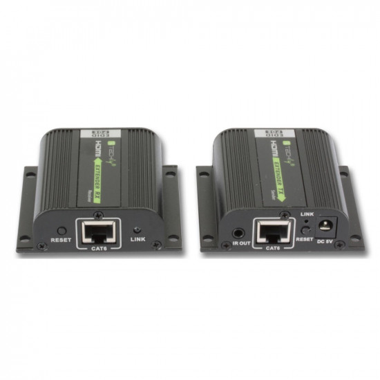 Techly IDATA EXT-E70POED AV extender AV transmitter & receiver Black