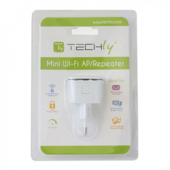 Techly Mini Repeater 300Mbps Wall Wireless Amplifier Repeater7 I-WL-REPEATER7