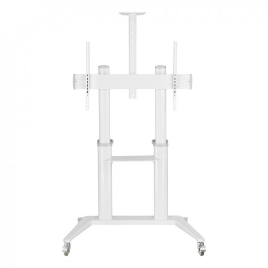 Techly ICA-TR49W multimedia cart/stand White Flat panel