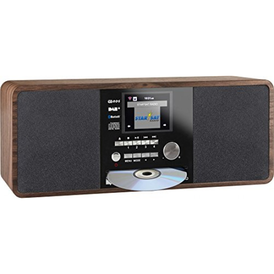 REHAU IMPERIAL DABMAN i200 CD Digital 20 W DAB+, FM, UKW Walnut MP3 playback