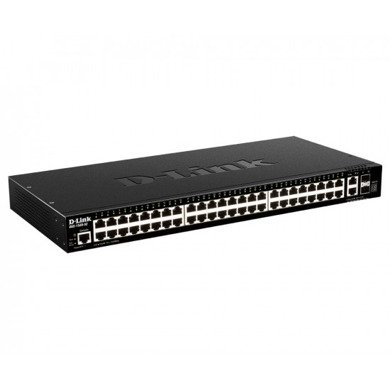 D-Link 48 x 10/100/1000BASE-T Ports, 2 x 10GBASE-T Ports and 2 x 10G SFP+ Ports Smart Managed Switch