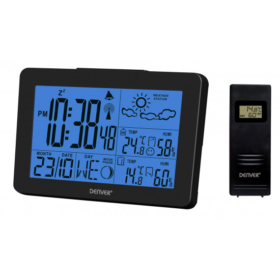 Denver WS-530 weather station with outdoor sensor black