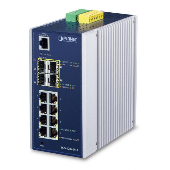 PLANET IGS-12040MT network switch Managed L2+ Gigabit Ethernet (10/100/1000) Blue, White