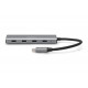 DIGITUS USB-C 4 Port HUB dunkelgrau 4x