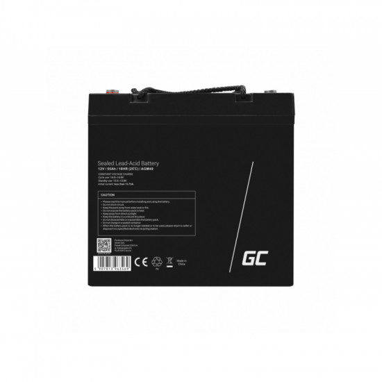 Green Cell AGM49 vehicle battery AGM (Absorbed Glass Mat) 55 Ah 12 V Marine / Leisure