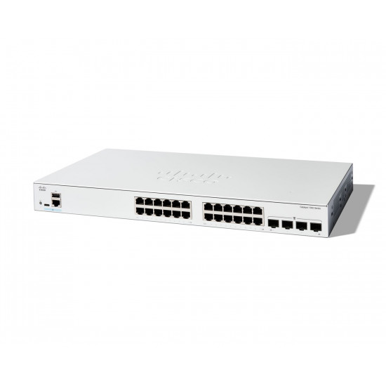 Cisco Catalyst 1300-24T-4G Managed Switch, 24 Port GE, 4x1GE SFP, Limited Lifetime Protection (C1300-24T-4G)