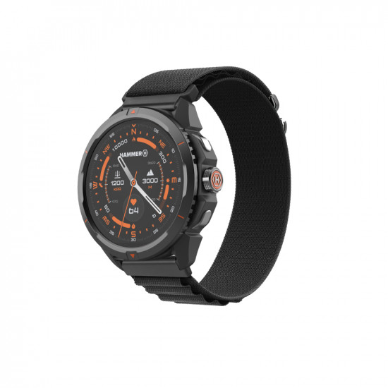 Hammer Watch 2 | Smart watch | GPS (satellite) | AMOLED | 1.5 | Waterproof | Black