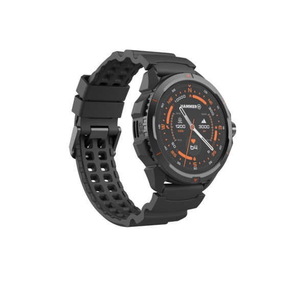 Hammer Watch 2 | Smart watch | GPS (satellite) | AMOLED | 1.5 | Waterproof | Black