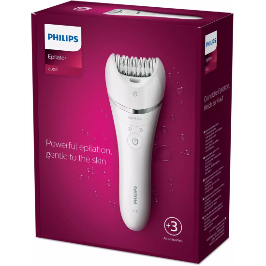 Philips | Epilator | BRE700/00 | Operating time (max) 40 min | Number of power levels N/A | Wet & Dry | White