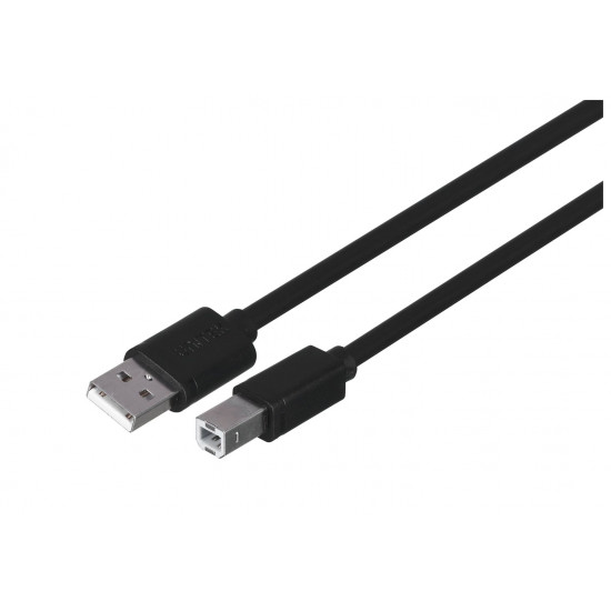 UNITEK Y-C420GBK USB cable USB 2.0 3 m USB A USB B Black