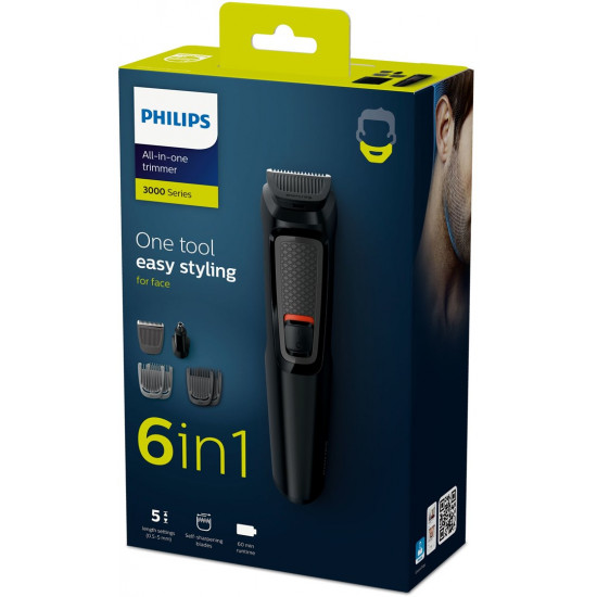 Philips MULTIGROOM Series 3000 MG3710/15 hair trimmers/clipper Black