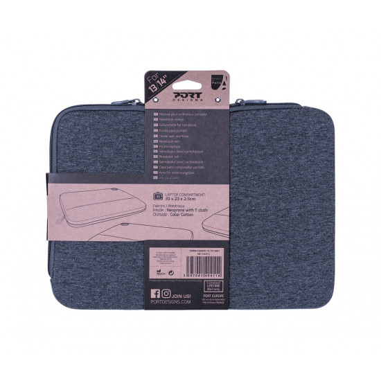 Port Designs Torino II notebook case 35.6 cm (14) Sleeve case Grey