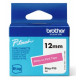 BROTHER BTAGP35 12MM WHITE ON PINK TAPE