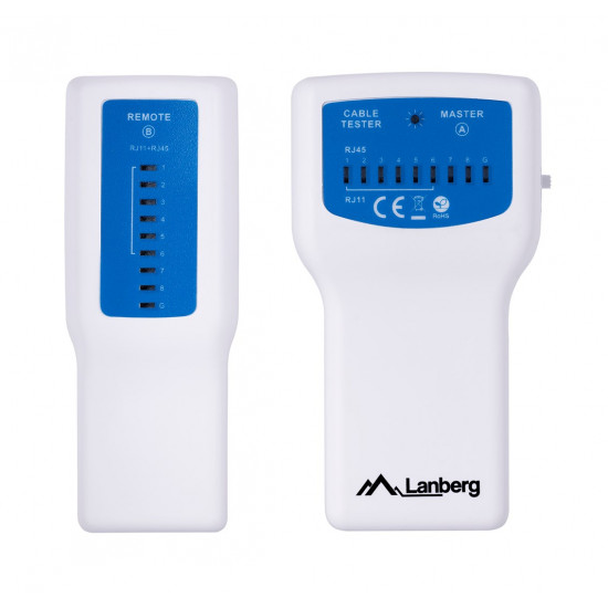 Lanberg NT-0402 network cable tester PoE tester Blue, White