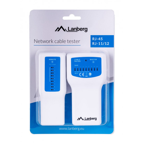 Lanberg NT-0402 network cable tester PoE tester Blue, White