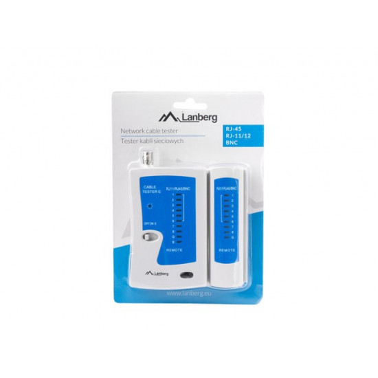 Lanberg NT-0401 network cable tester UTP/STP cable tester Blue, White