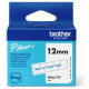 BROTHER BTAG133 12MM BLUE ON CLEAR TAPE