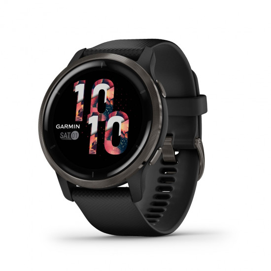 Garmin Venu 2 3.3 cm (1.3) AMOLED 45.4 mm Digital 416 x 416 pixels Touchscreen Wi-Fi GPS (satellite)