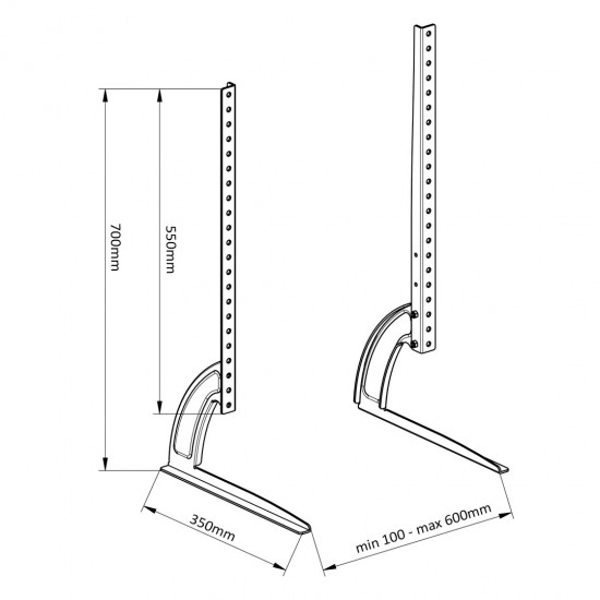 Universal TV Stand Monitor Screen Desk Holder Bracket 50kg VESA 32 - 70