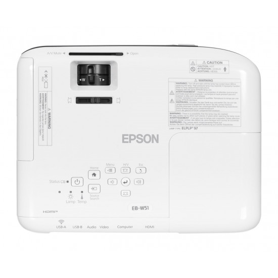 Epson EB-W51 data projector Desktop projector 4000 ANSI lumens 3LCD WXGA (1280x800) White