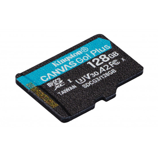 Kingston Technology 128GB microSDXC Canvas Go Plus 170R A2 U3 V30 Card + ADP