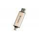 Transcend JetFlash 930C USB flash drive 128 GB USB Type-A / USB Type-C 3.2 Gen 1 (3.1 Gen 1) Gold