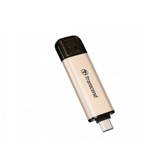 Transcend JetFlash 930C USB flash drive 128 GB USB Type-A / USB Type-C 3.2 Gen 1 (3.1 Gen 1) Gold