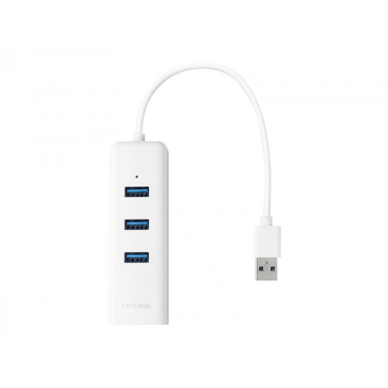 TP-LINK | USB 3.0 3-Port Hub & Gigabit Ethernet Adapter 2 in 1 USB Adapter | UE330