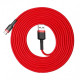 Baseus CATKLF-U09 mobile phone cable Black, Red 3 m USB A USB C