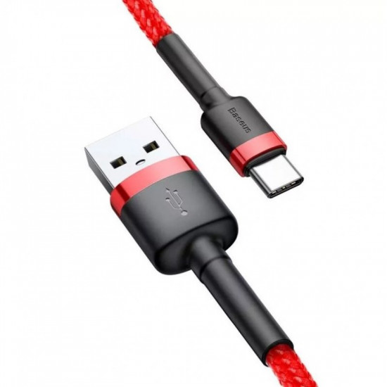 Baseus CATKLF-U09 mobile phone cable Black, Red 3 m USB A USB C