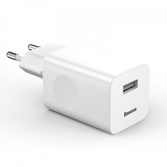 Mains Charger Baseus Charging Quick Charger USB 3.0 - white