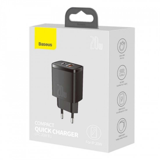 Baseus CCXJ-B01 mobile device charger Universal Black AC Fast charging Indoor