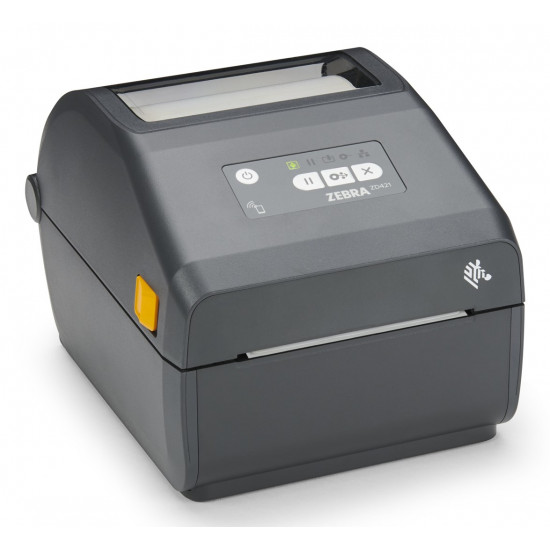 Thermal Transfer Printer (74/300M) ZD421; 203 dpi, USB, USB Host, Ethernet, BTLE5, EU and UK Cords, Swiss Font, EZP