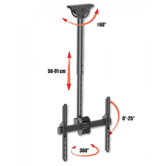 LED/LCD TV Ceiling Mount 32-55 inch 50kg 560-910 mm