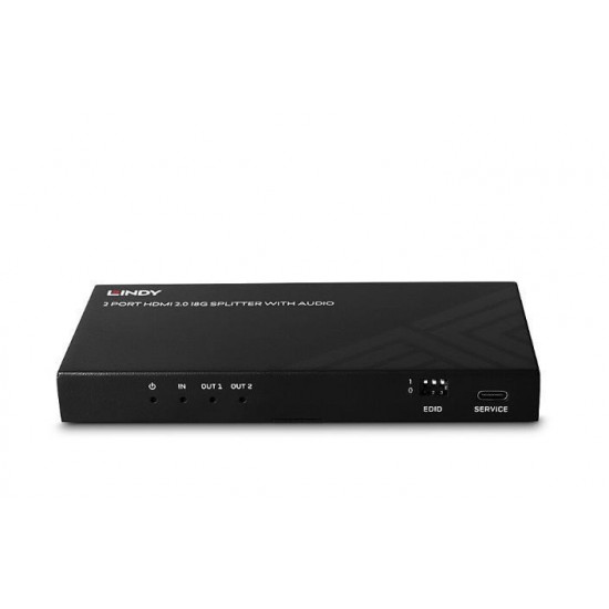 Lindy 2 Port HDMI 8K60 Splitter with Audio