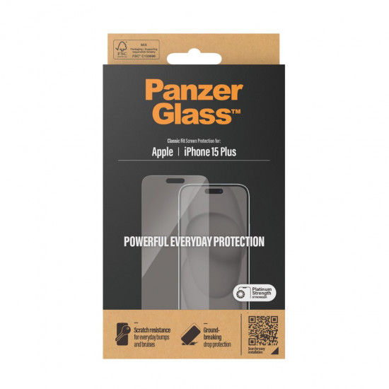 PanzerGlass ® Screen Protector iPhone 15 Plus | Classic Fit