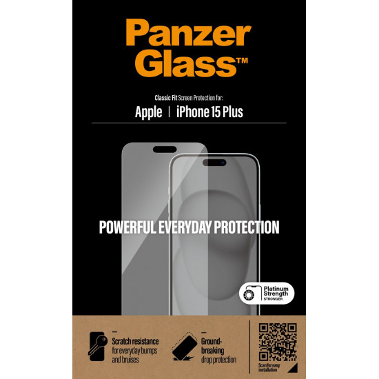 PanzerGlass ® Screen Protector iPhone 15 Plus | Classic Fit