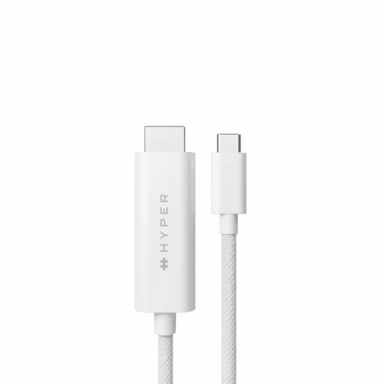 HYPER HyperDrive USB-C to HDMI 4K60Hz Cable - White