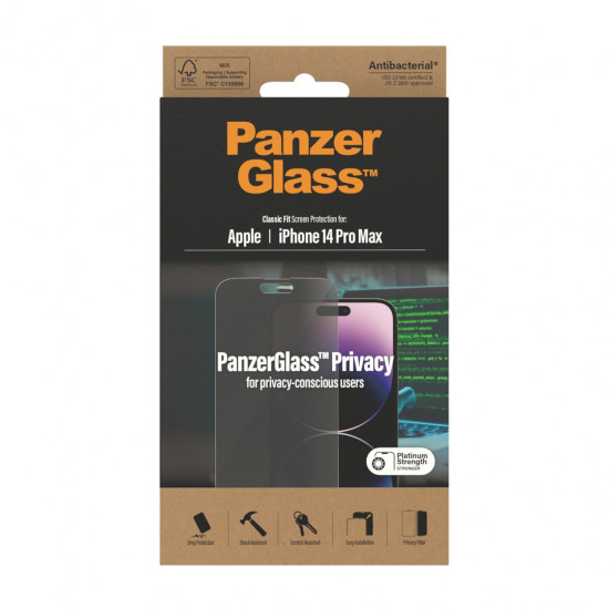 PanzerGlass ® Privacy Screen Protector iPhone 14 Pro Max | Classic Fit