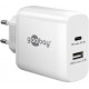 Goobay 65412 mobile device charger Headphones, Laptop, Smartphone, Tablet White AC Indoor