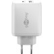 Goobay 65412 mobile device charger Headphones, Laptop, Smartphone, Tablet White AC Indoor