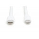 Digitus Lightning silicone connection cable, USB-C - Lightning, 1m, white