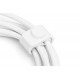 Digitus Lightning silicone connection cable, USB-C - Lightning, 1m, white