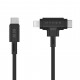 HYPER HyperJuice USB cable USB 2.0 1.5 m USB C USB C/Lightning Black