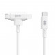 HYPER HyperJuice USB cable USB 2.0 1.5 m USB C USB C/Lightning White