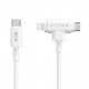 HYPER HyperJuice USB cable USB 2.0 1.5 m USB C USB C/Lightning White