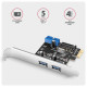 Axagon PCEU-232RS PCIe controller 2x ext. + 2x int. USB 5Gbps