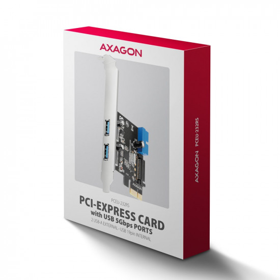 Axagon PCEU-232RS PCIe controller 2x ext. + 2x int. USB 5Gbps