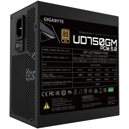 750W GIGABYTE GP-UD750GM PG5 80+ Gold