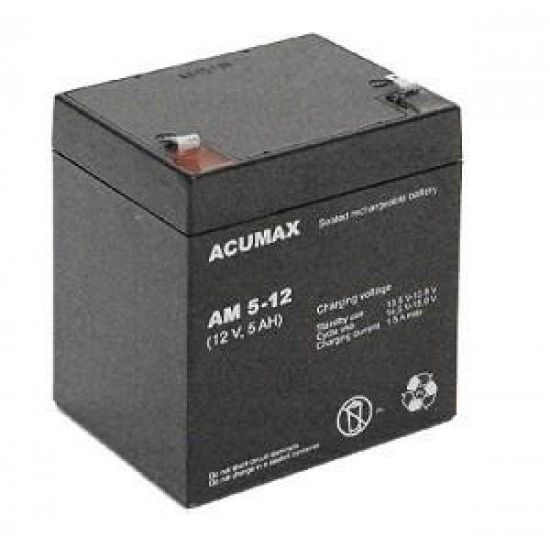 BATTERY 12V 5AH VRLA/AM5-12T2 ACUMAX EMU